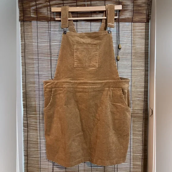 Umgee Tan Corduroy Overall Dress - Picture 2 of 7